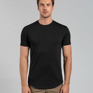 Men’s BYLT Basics Black Drop Cut Tee - Size Medium